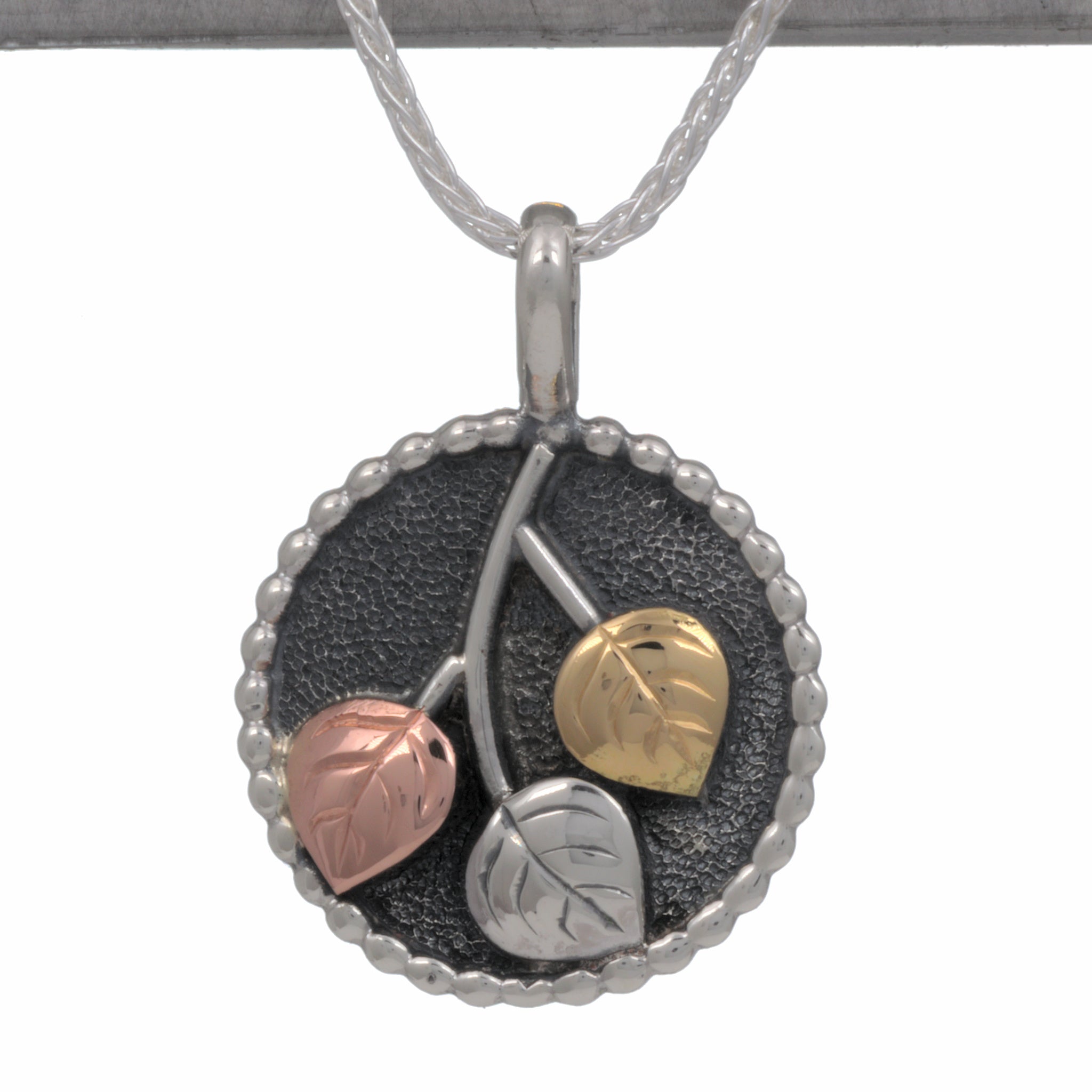 Aspen Beaded Disc Pendant