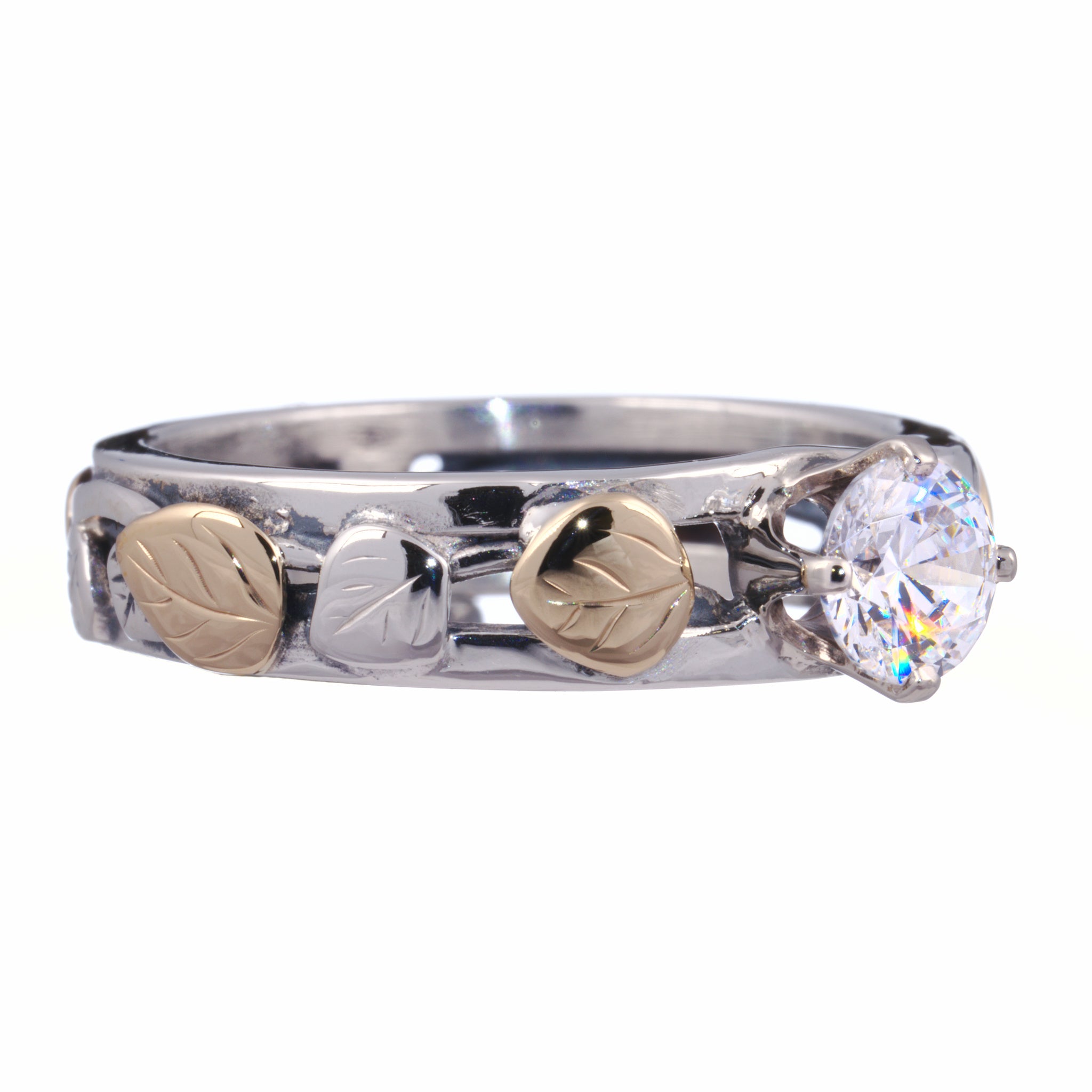 Open Aspen Ring with CZ - Image 2
