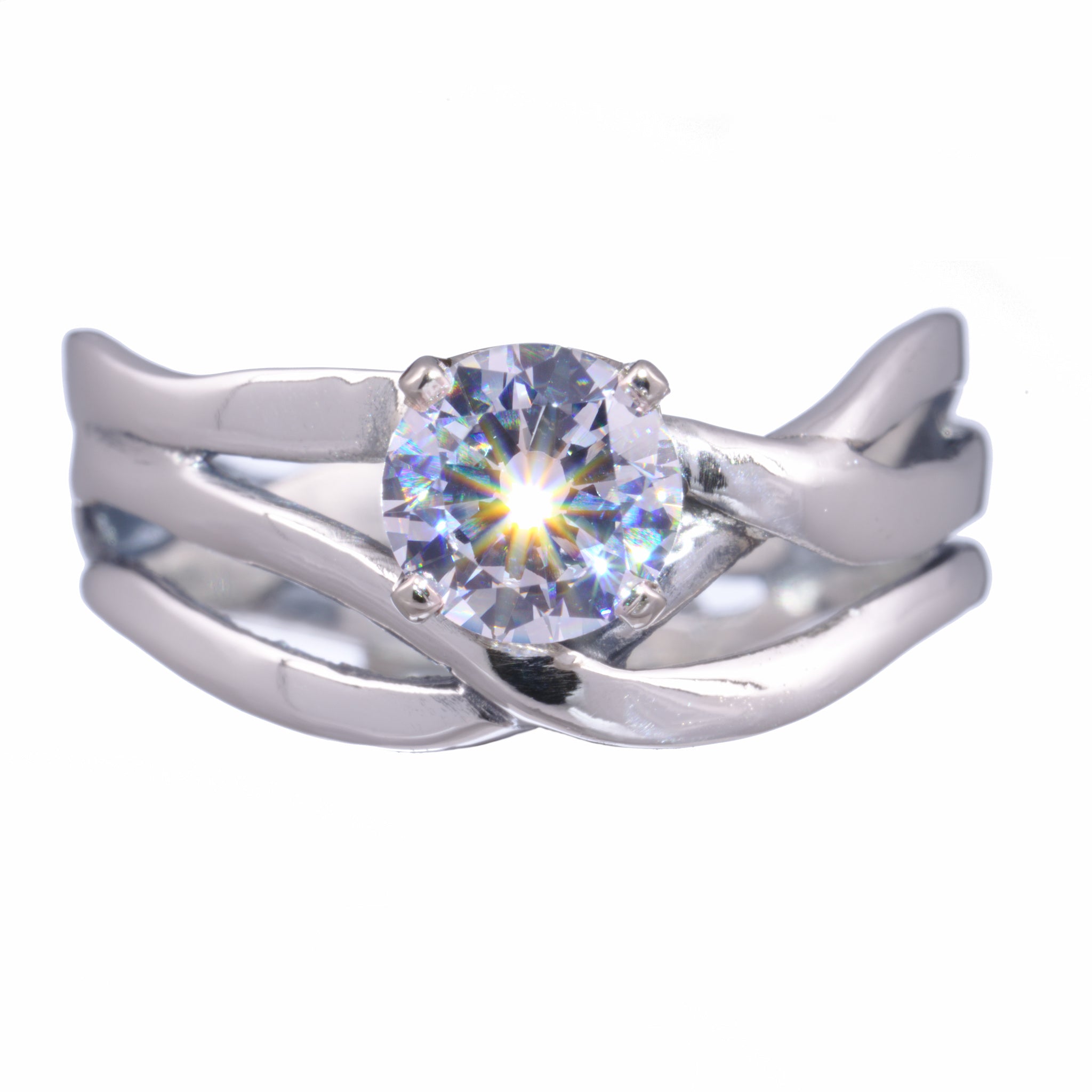 Women's Three Branch Ring with Birthstone