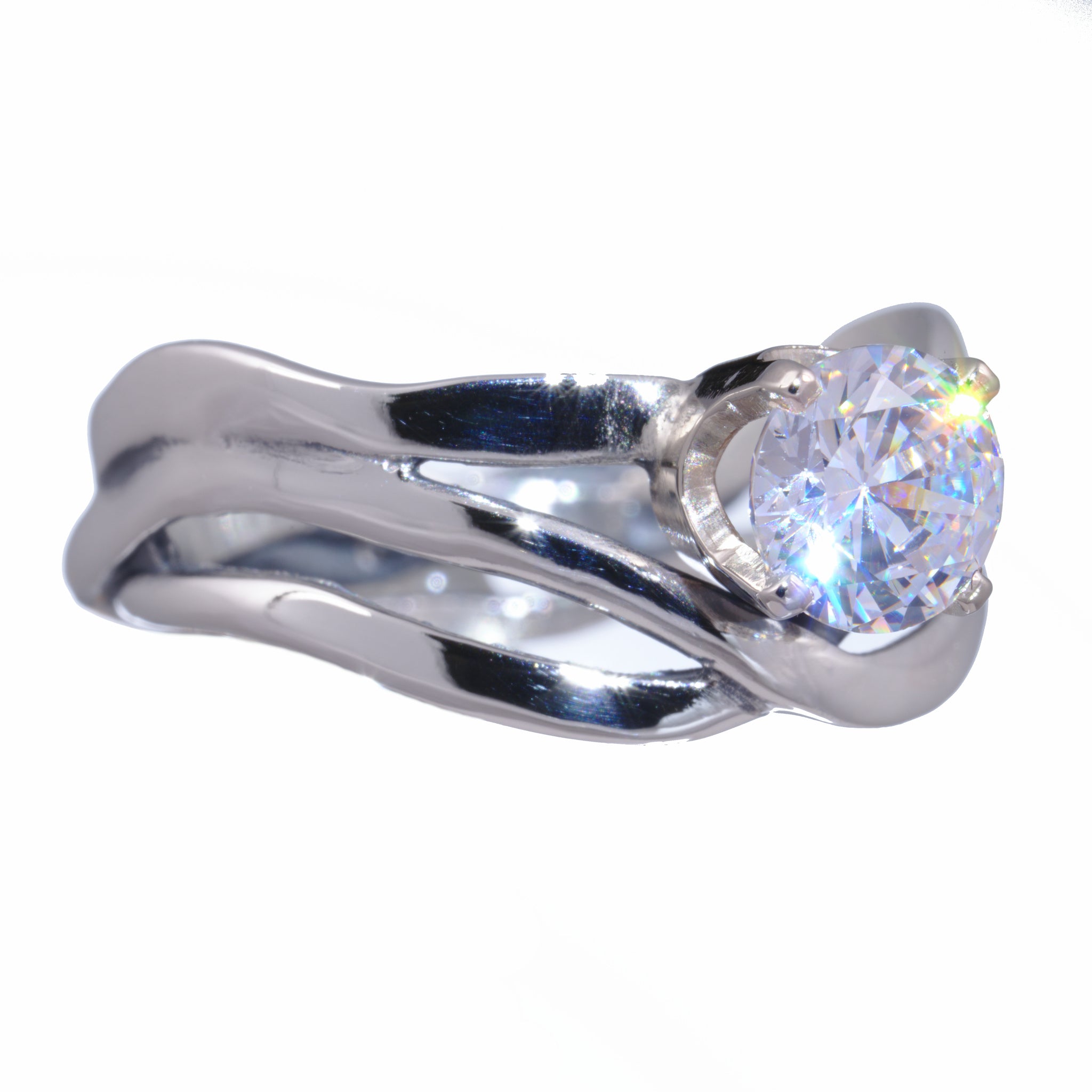 Women's Three Branch Ring with Birthstone - Image 2