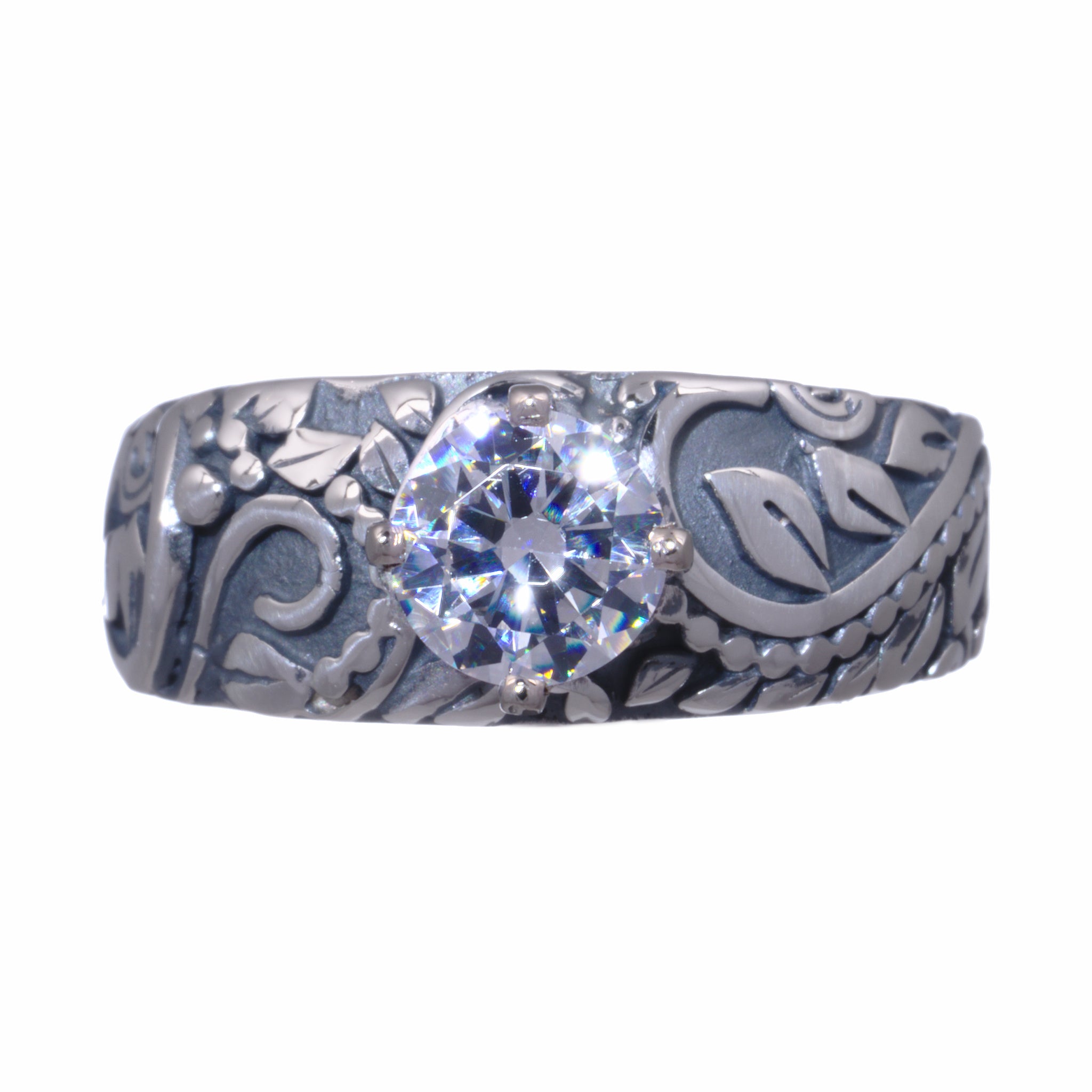 Tapered Victorian Ring with Birthstone - Image 3