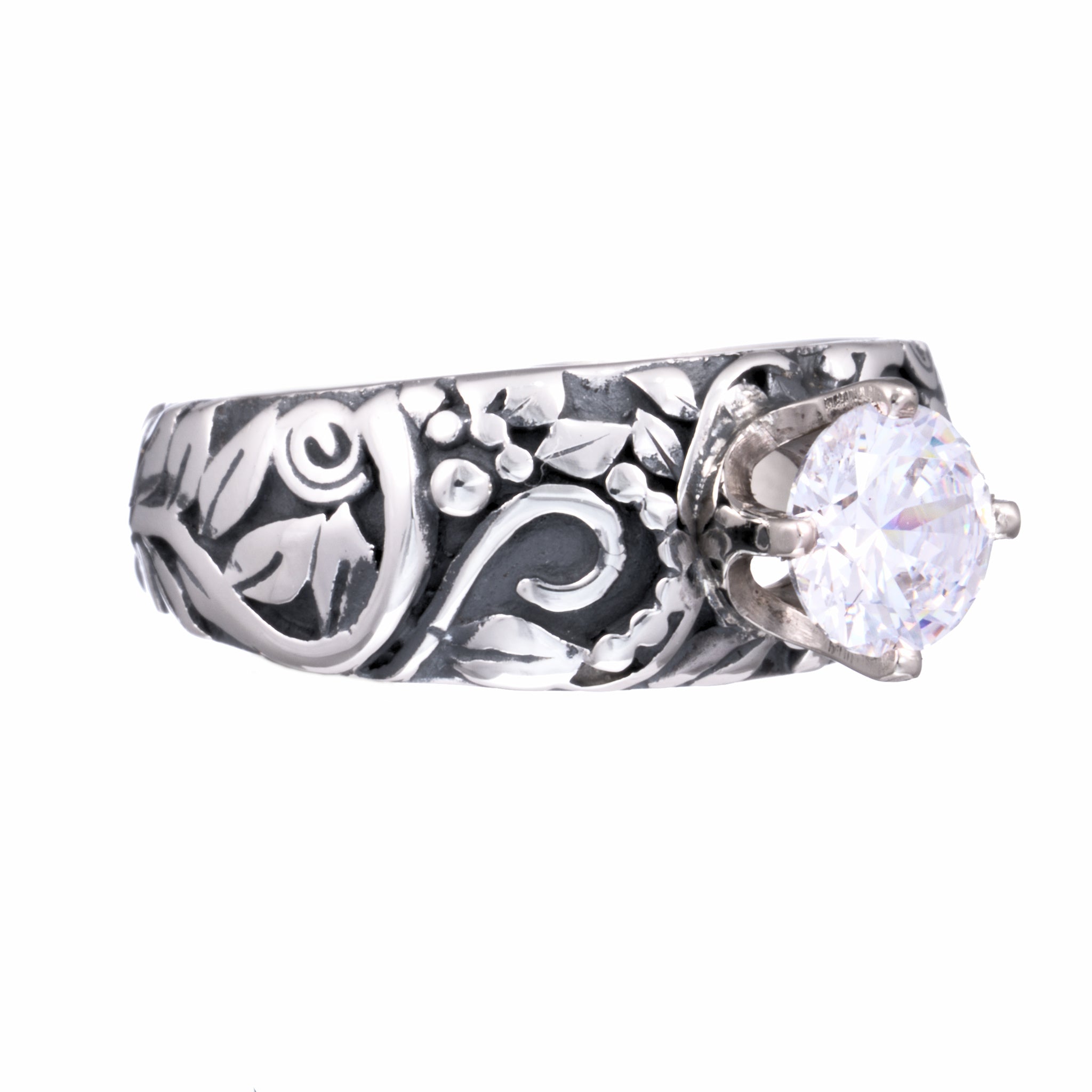 Tapered Victorian Ring with Birthstone - Image 4